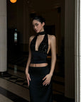 ROVENTE Halter Sequin Corset Top - PINKPARKS