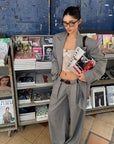 ROVENTE Structured Oversized Blazer & Tailored Pants Set - PINKPARKS