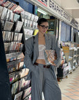 ROVENTE Structured Oversized Blazer & Tailored Pants Set - PINKPARKS