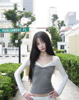 DreamyNerd Contrast Ribbed Long Sleeve Tee