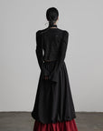 DOINDULGE Textured Knit Sculpted Top with Rosette Buttons