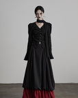 DOINDULGE Dual Layer Sculptural Bubble Hem Skirt