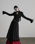 DOINDULGE Dual Layer Sculptural Bubble Hem Skirt