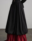 DOINDULGE Dual Layer Sculptural Bubble Hem Skirt