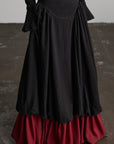 DOINDULGE Dual Layer Sculptural Bubble Hem Skirt