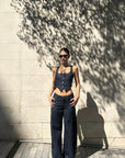 ROVENTE Sculpted Balloon Denim Trousers - PINKPARKS