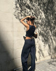 ROVENTE Sculpted Balloon Denim Trousers - PINKPARKS