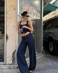 ROVENTE Sculpted Balloon Denim Trousers - PINKPARKS