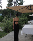 ROVENTE Sheer Velvet Maxi Dress - PINKPARKS