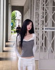 DreamyNerd Contrast Ribbed Long Sleeve Tee