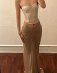 ROVENTE Lace Corset Bustier Top - PINKPARKS