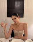 ROVENTE Lace Corset Bustier Top - PINKPARKS