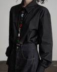 DOINDULGE Deformed Button Structured Shirt