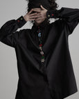 DOINDULGE Deformed Button Structured Shirt
