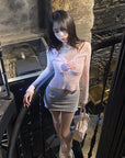 DreamyNerd Ribbed Knit Mini Skirt - PINKPARKS