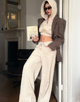 ROVENTE Wide-Leg Drawstring Sweatpants - PINKPARKS
