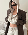 ROVENTE Wide-Leg Drawstring Sweatpants - PINKPARKS