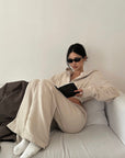 ROVENTE Wide-Leg Drawstring Sweatpants - PINKPARKS
