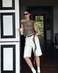 ROVENTE Minimalist White Tailored Bermudas - PINKPARKS