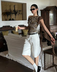 ROVENTE Minimalist White Tailored Bermudas - PINKPARKS