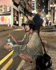 WARDEN EDGE Oversized Plaid Shirt - PINKPARKS