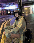 WARDEN EDGE Oversized Plaid Shirt - PINKPARKS