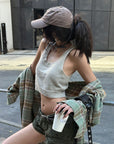 WARDEN EDGE Oversized Plaid Shirt - PINKPARKS
