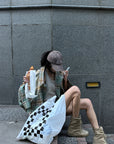 WARDEN EDGE Oversized Plaid Shirt - PINKPARKS