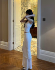 DreamyNerd Lace & Mesh Cami Top & Sheer-Hem Maxi Skirt Set