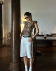 ROVENTE Minimalist White Tailored Bermudas - PINKPARKS