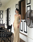 ROVENTE Floral Lace Sculpted Slip Maxi Dress - PINKPARKS