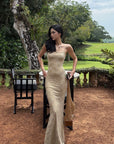 ROVENTE Floral Lace Sculpted Slip Maxi Dress - PINKPARKS