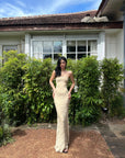 ROVENTE Floral Lace Sculpted Slip Maxi Dress - PINKPARKS