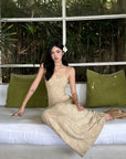 ROVENTE Floral Lace Sculpted Slip Maxi Dress - PINKPARKS