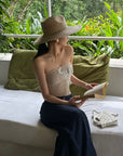 ROVENTE Embellished Strapless Knit Top - PINKPARKS