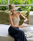 ROVENTE Embellished Strapless Knit Top - PINKPARKS