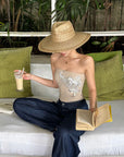 ROVENTE Embellished Strapless Knit Top - PINKPARKS
