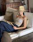 ROVENTE Embellished Strapless Knit Top - PINKPARKS