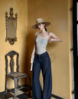 ROVENTE Embellished Strapless Knit Top - PINKPARKS