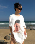 0122stepll T-shirt ample à imprimé portrait
