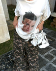 0122stepll T-shirt ample à imprimé portrait