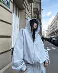 WARDEN EDGE Grey-Blue Hoodie Sweatpants Set
