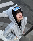 WARDEN EDGE Grey-Blue Hoodie Sweatpants Set