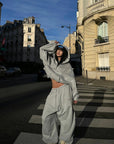 WARDEN EDGE Grey-Blue Hoodie Sweatpants Set