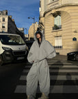 WARDEN EDGE Grey-Blue Hoodie Sweatpants Set
