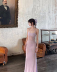 DreamyNerd Lavender Sheer Contour Maxi Dress