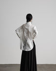 DOINDULGE Deconstructed Lace Paneled Shirt