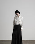 DOINDULGE Deconstructed Lace Paneled Shirt