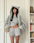 WARDEN EDGE Minimal Ribbed Jersey Set - PINKPARKS