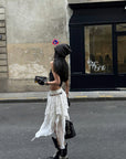 WARDEN EDGE Deconstructed Feather Fringe Skirt - PINKPARKS